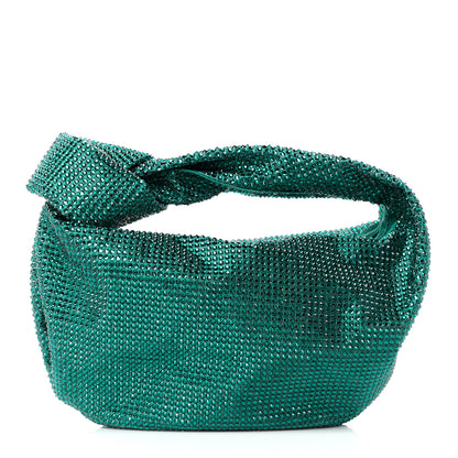 Bottega Veneta Crystal Embellished Satin Mini Hotfix Jodie Emerald 1 of 11