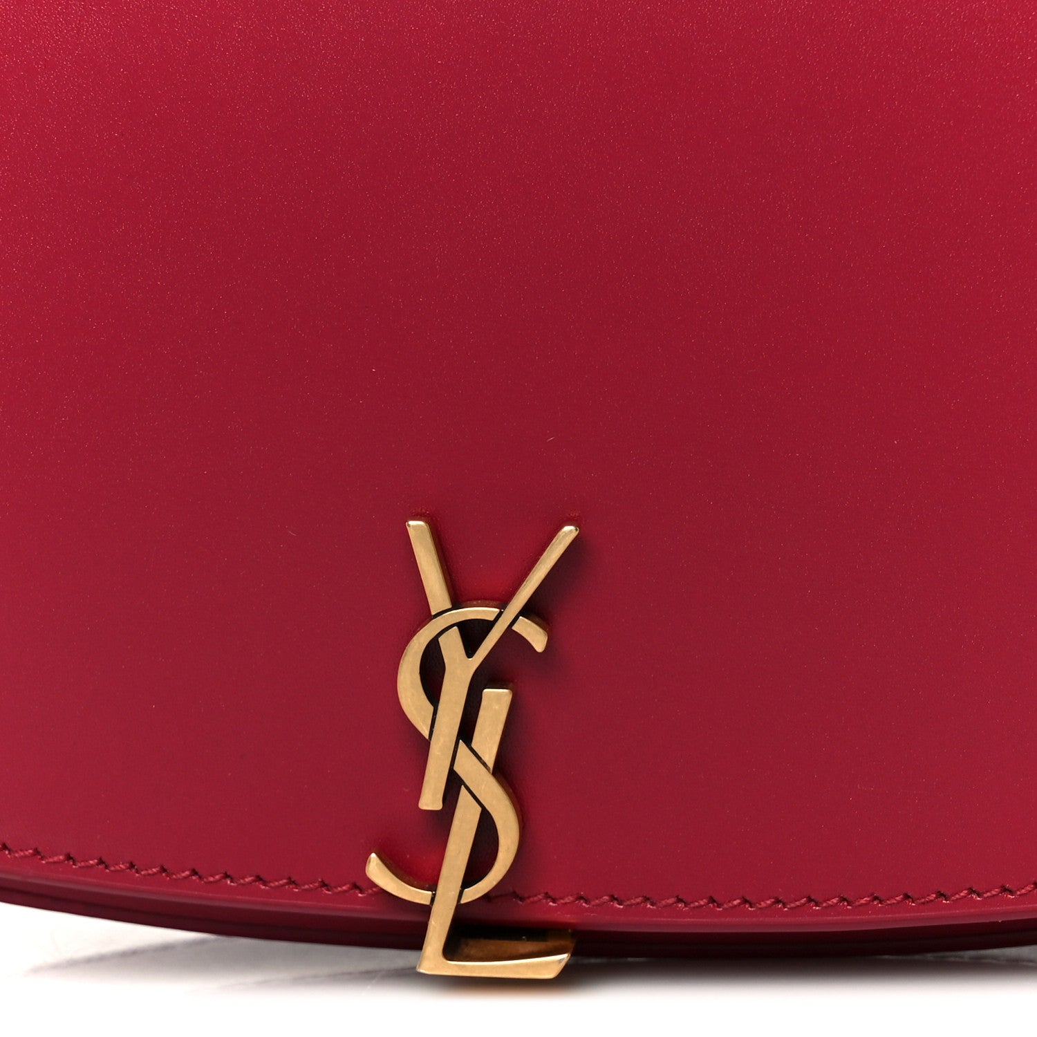 Saint Laurent Box Calfskin Mini Voltaire Shoulder Bag Burgundy 9 of 11
