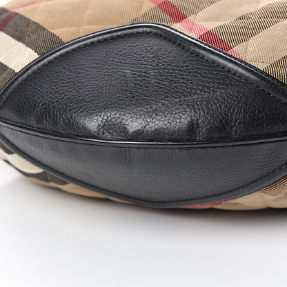 Burberry House Check Quilted Hoxton Hobo Black 10 of 13