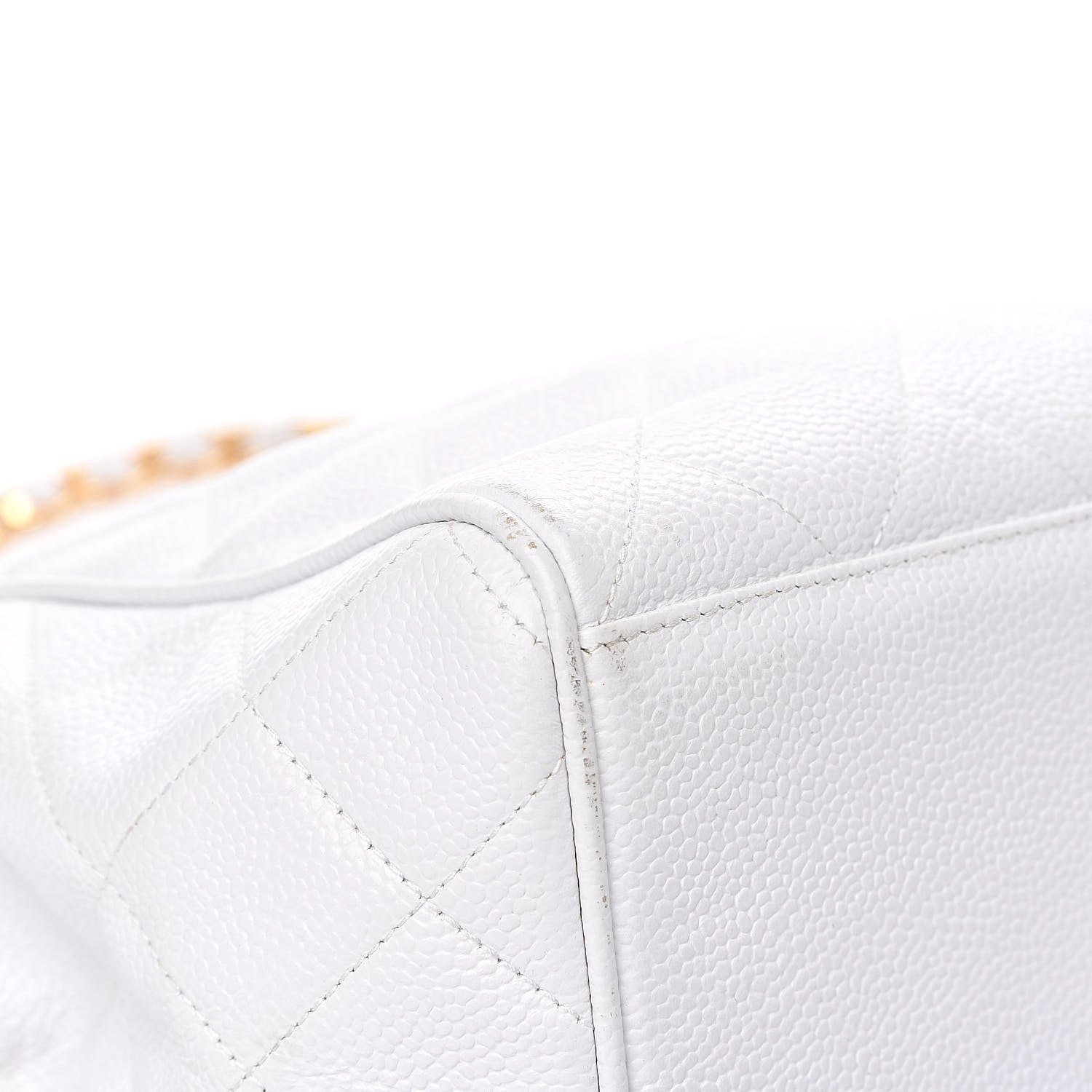 Chanel Caviar Quilted Shoulder Bag White 11 of 14