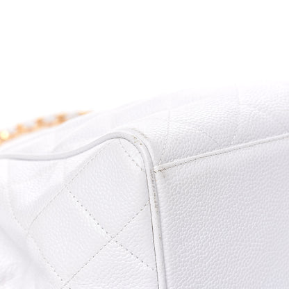 Chanel Caviar Quilted Shoulder Bag White 11 of 14