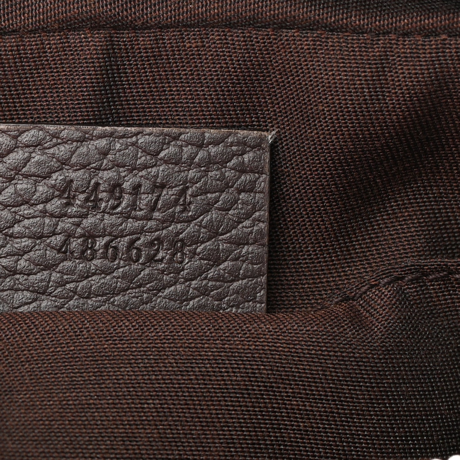 Gucci Monogram Dollar Calfskin Belt Bag Beige Ebony Testa di Moro Marrone Scuro 7 of 15