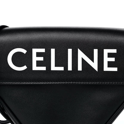 Celine Smooth Calfskin Triangle Crossbody Bag Black 7 of 9