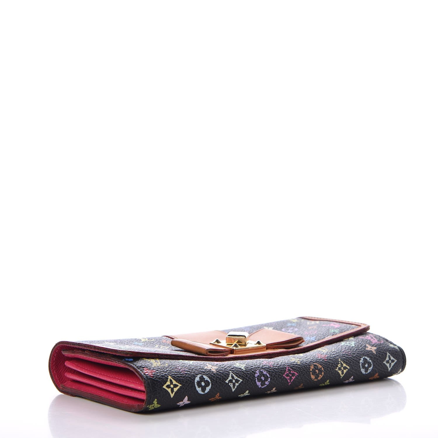 Louis Vuitton Monogram Multicolor Sarah Noeud Wallet Black Grenade 4 of 10
