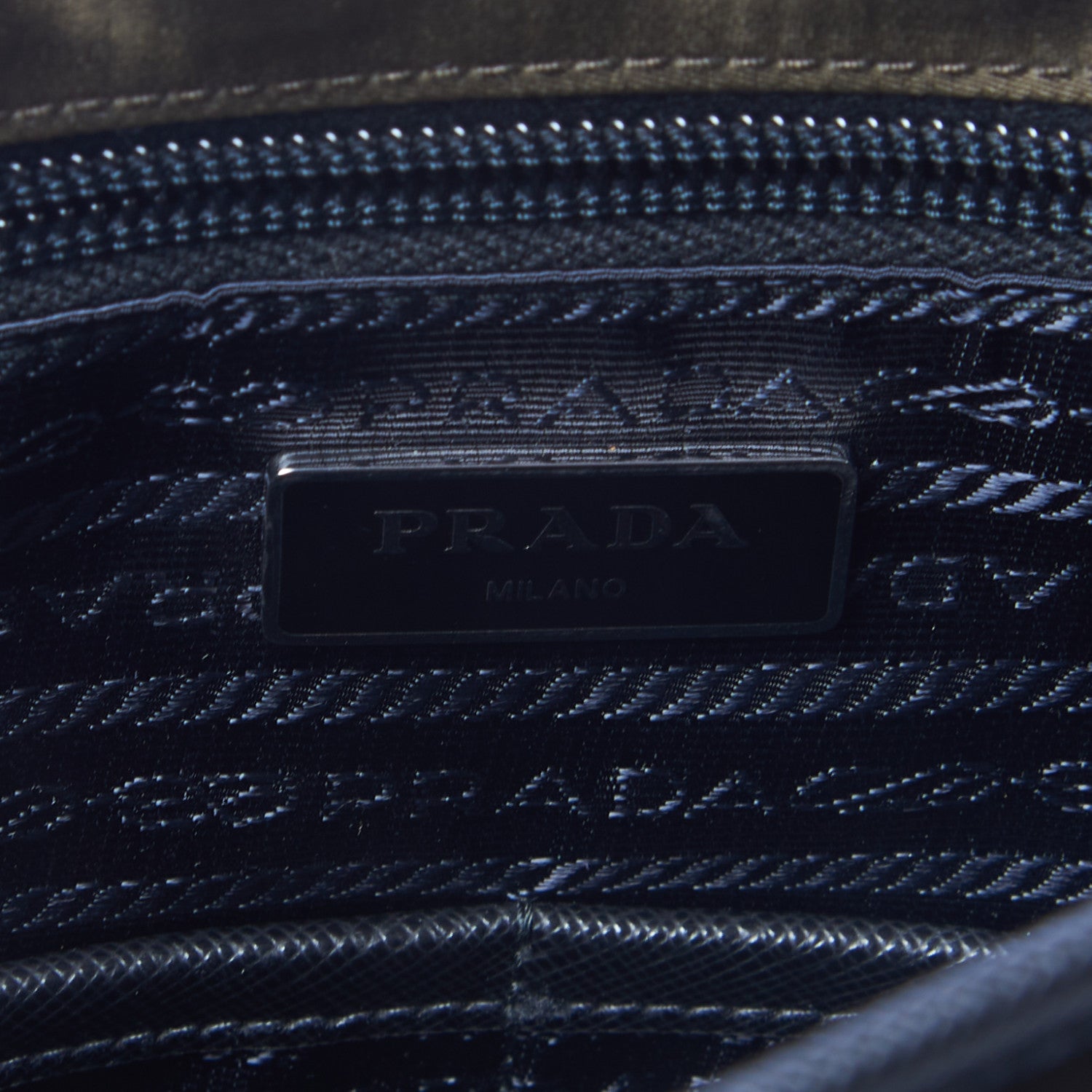 Prada Tessuto Nylon Saffiano Logo Messenger Bag Mimetico 8 of 8