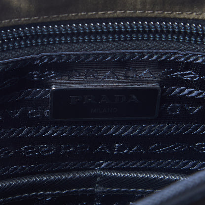 Prada Tessuto Nylon Saffiano Logo Messenger Bag Mimetico 8 of 8