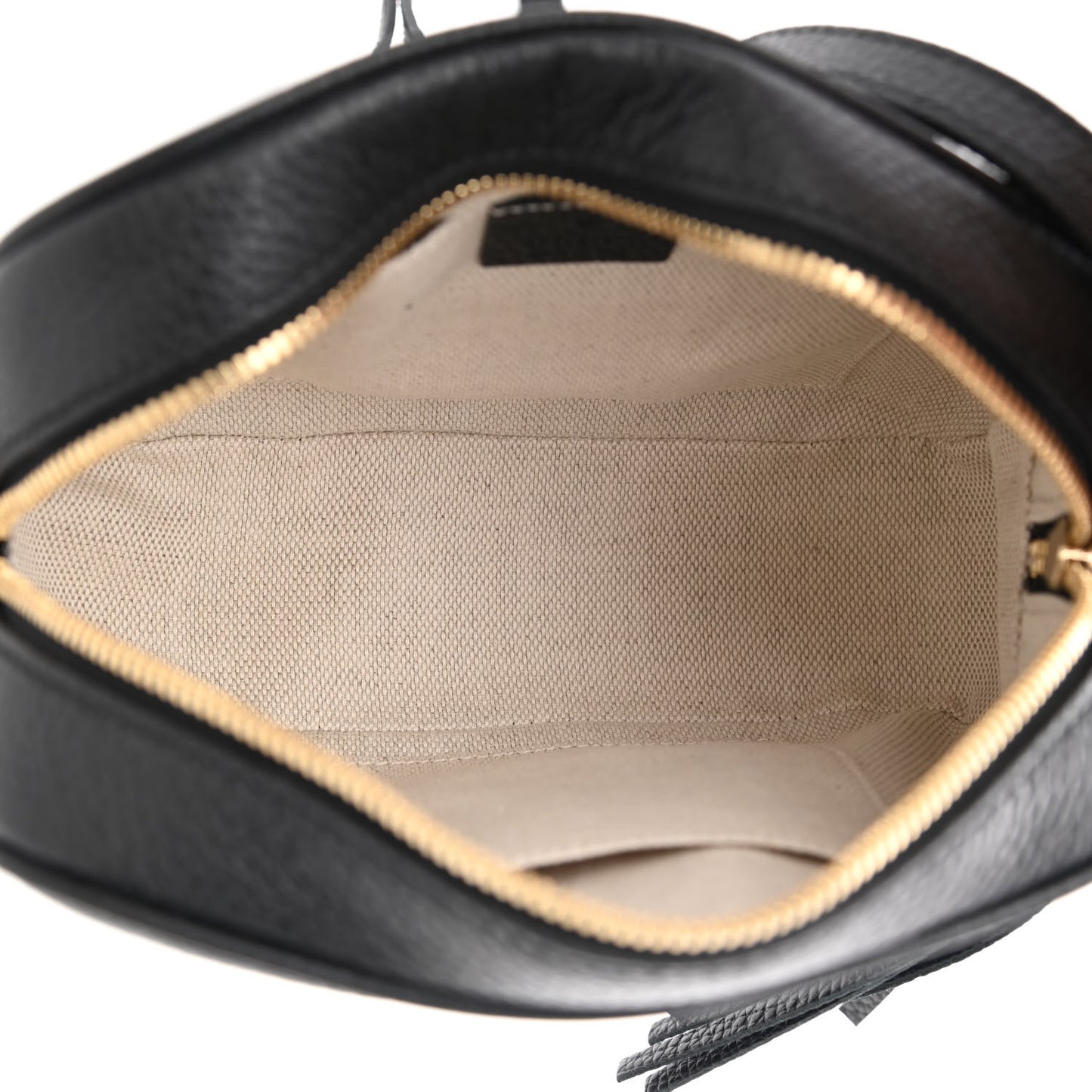 Pebbled Calfskin Small Soho Disco Bag Black