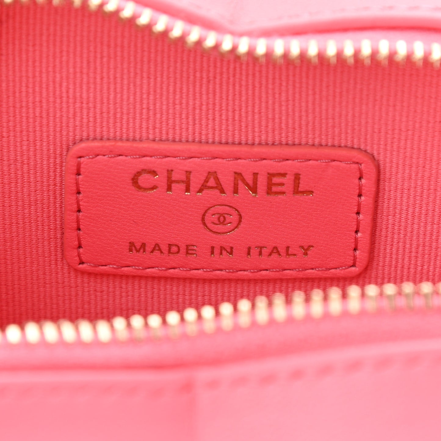 Lambskin Quilted CC In Love Heart Waist Belt Bag With Chain Pink