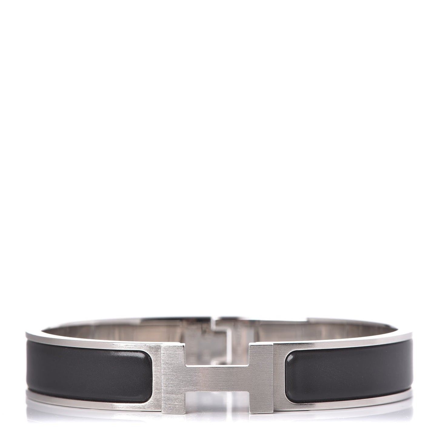 Matte Enamel Narrow Clic Clac HH Bracelet GM Black