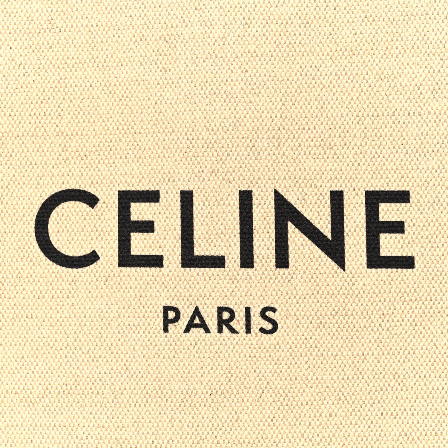 Celine Canvas Calfskin Small Vertical Cabas Vanilla Black 9 of 11