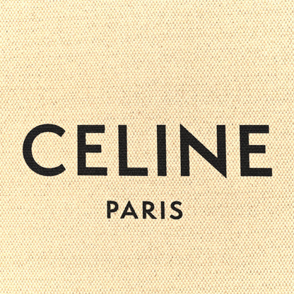 Celine Canvas Calfskin Small Vertical Cabas Vanilla Black 9 of 11