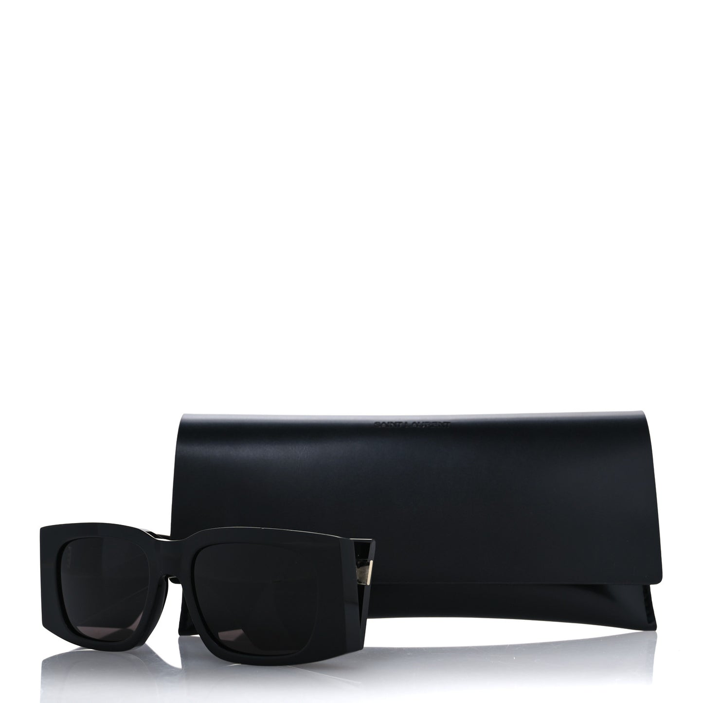 Acetate Rectangular Sunglasses SL 654 Black