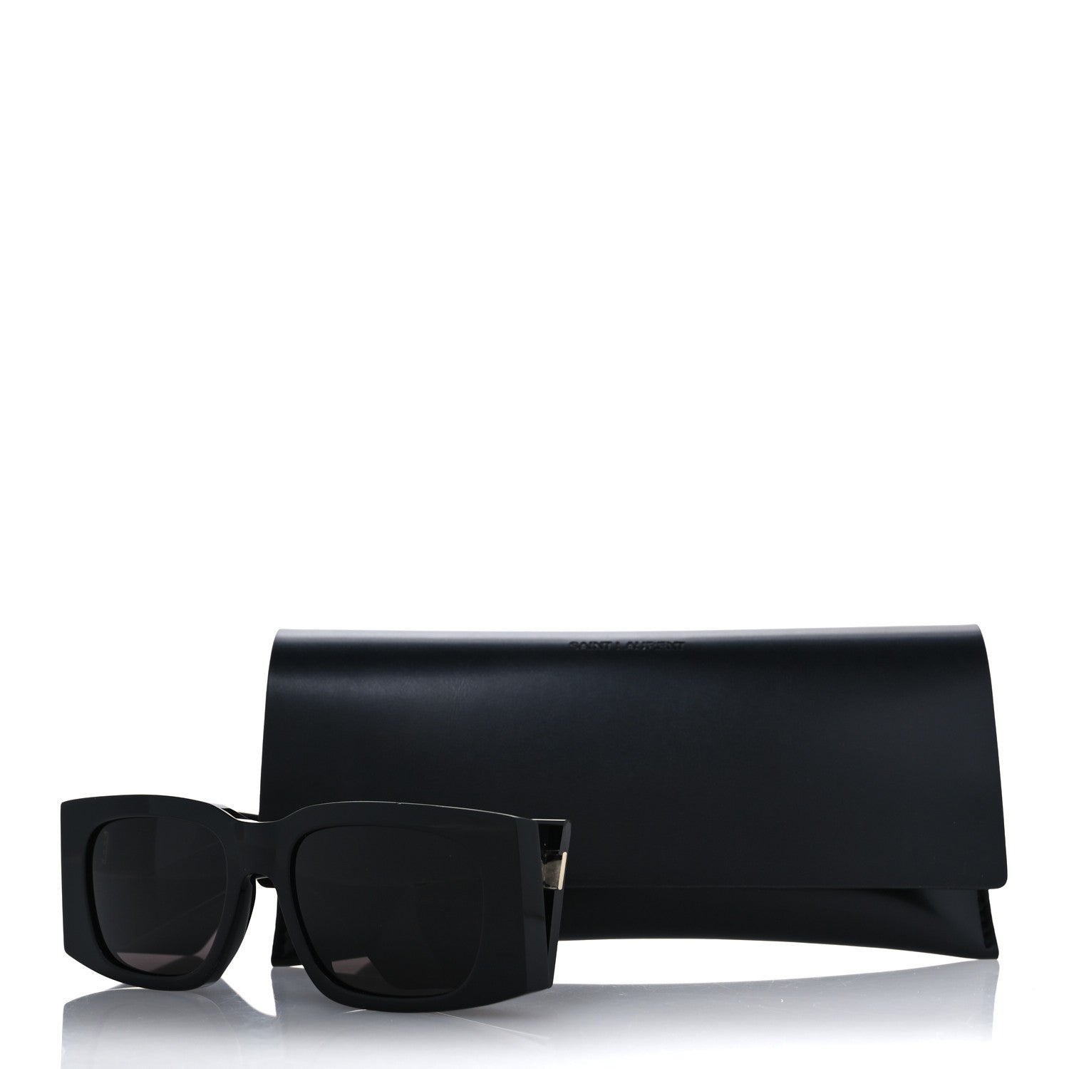 Saint Laurent Acetate Rectangular Sunglasses SL 654 Black 8 of 8