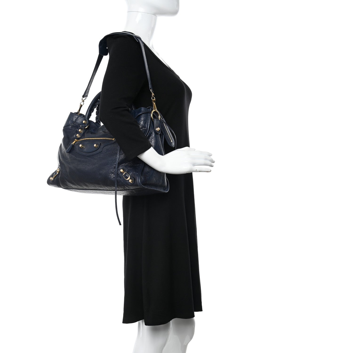 Balenciaga Agneau Giant 12 Gold Hardware City Bleu Obscur 2 of 10