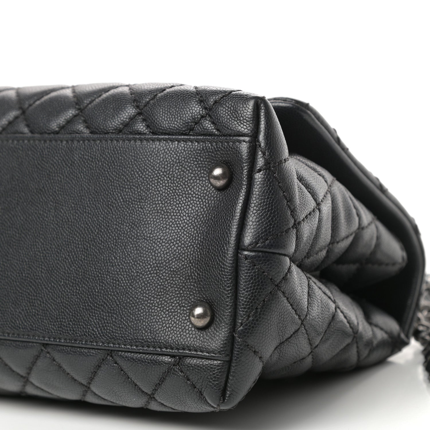 Chanel Caviar Quilted Small Coco Handle Flap Black 8 of 9