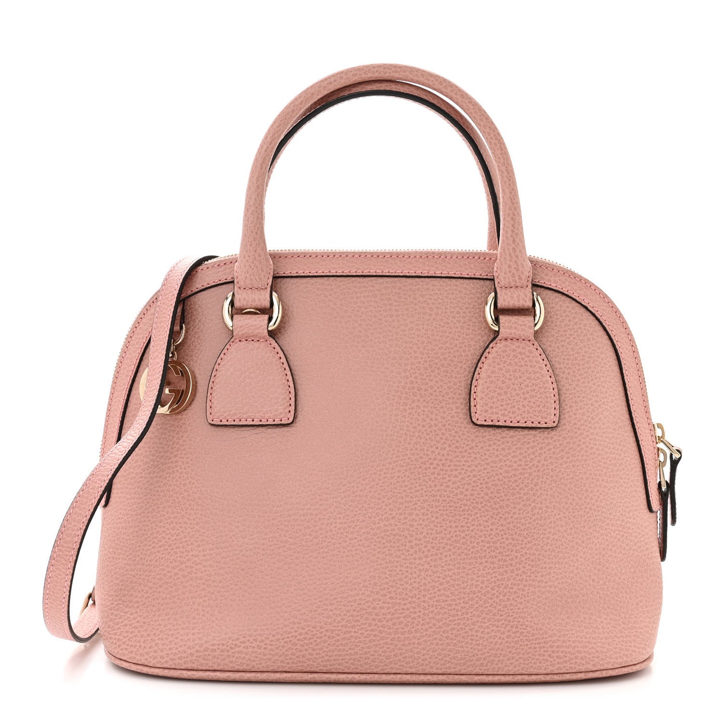 Dollar Calfskin Small GG Charm Dome Bag Soft Pink
