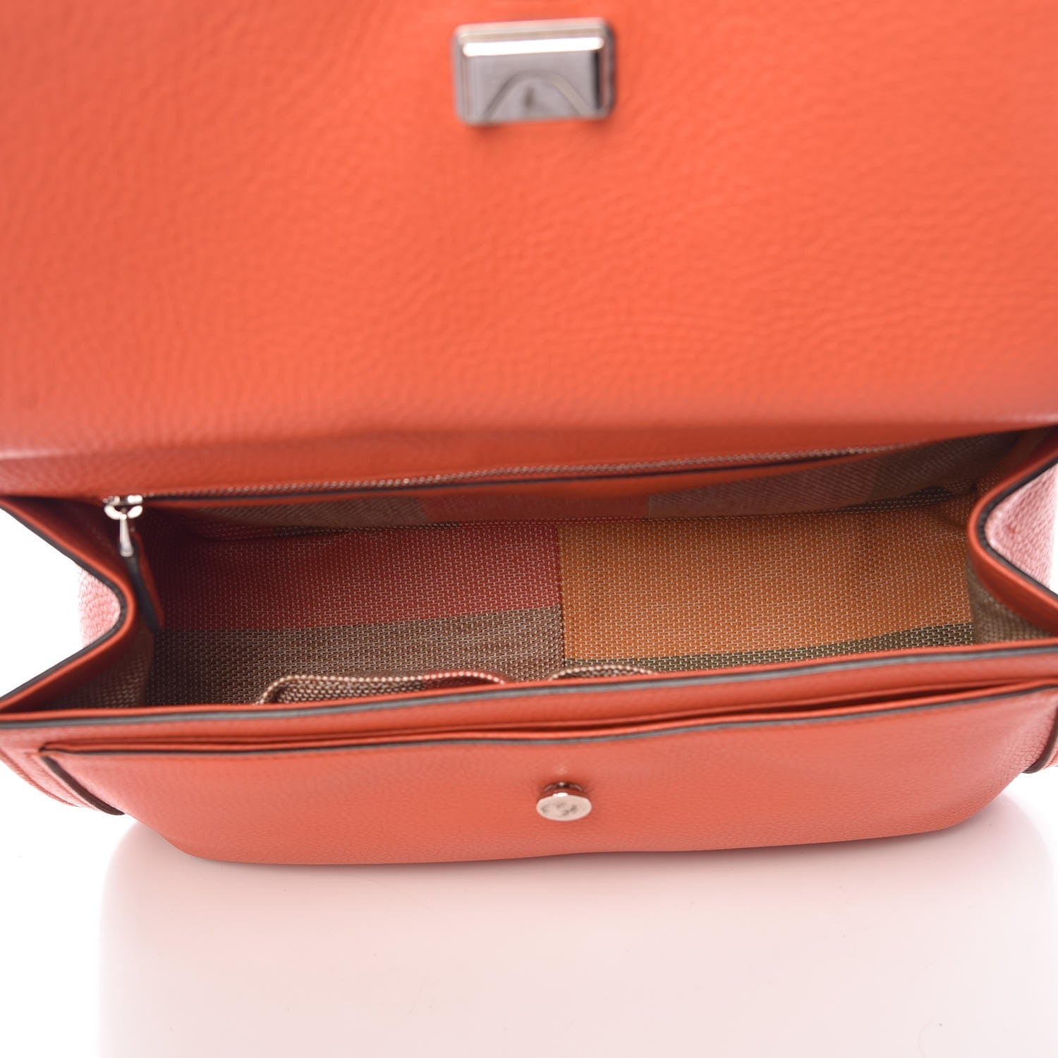 Gucci Cellarius Calfskin Medium Bamboo Daily Flap Shoulder Bag New Dark Orange 5 of 7