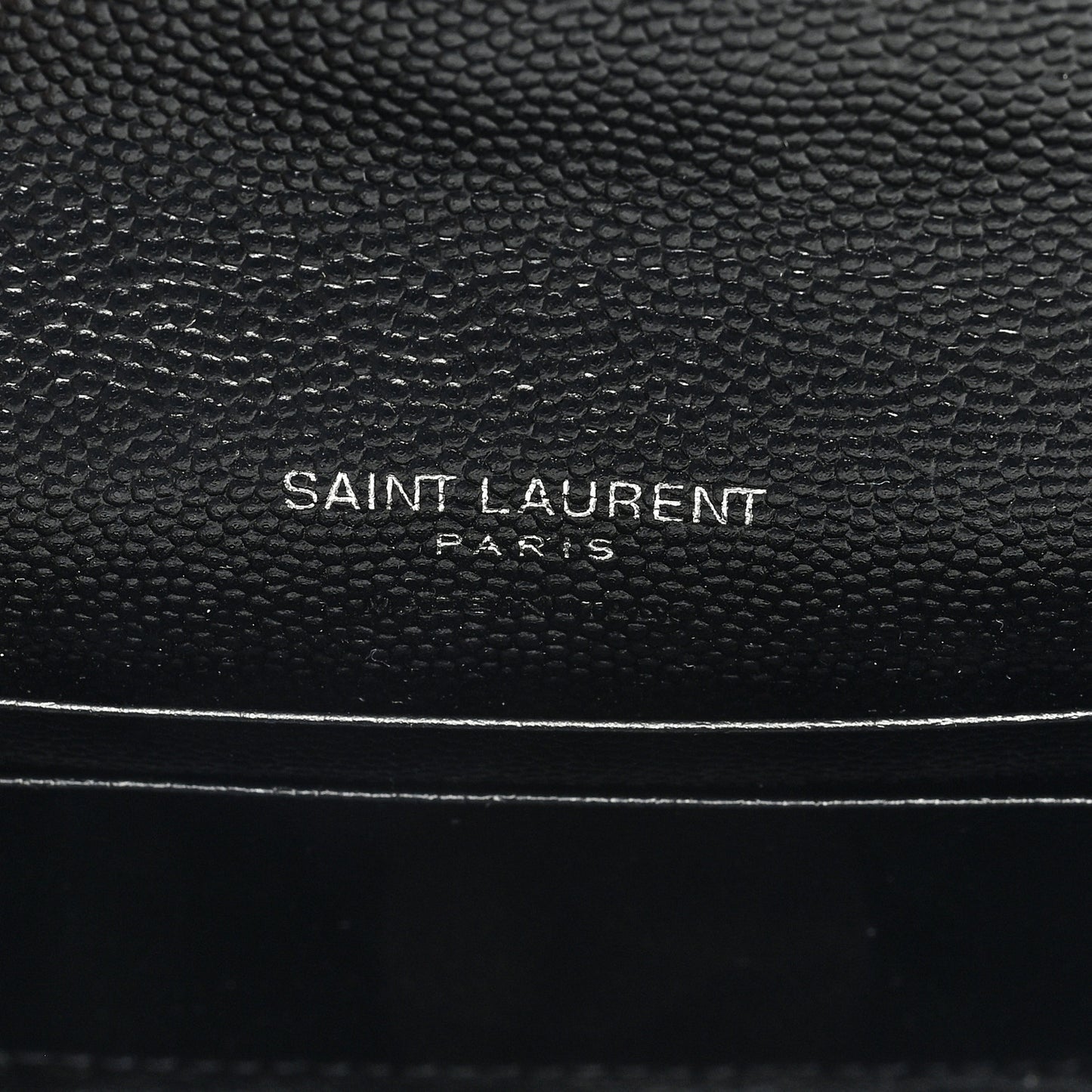 Grain De Poudre Matelasse Chevron Small Monogram Envelope Wallet Black