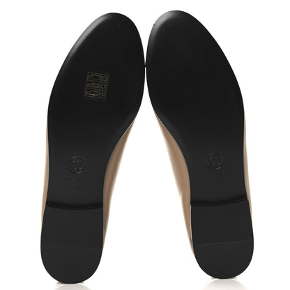 Chanel Lambskin Cap Toe CC Ballerina Flats 36.5 Dark Beige Black 6 of 9