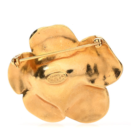 Chanel Camellia Brooch Gold 3 of 4