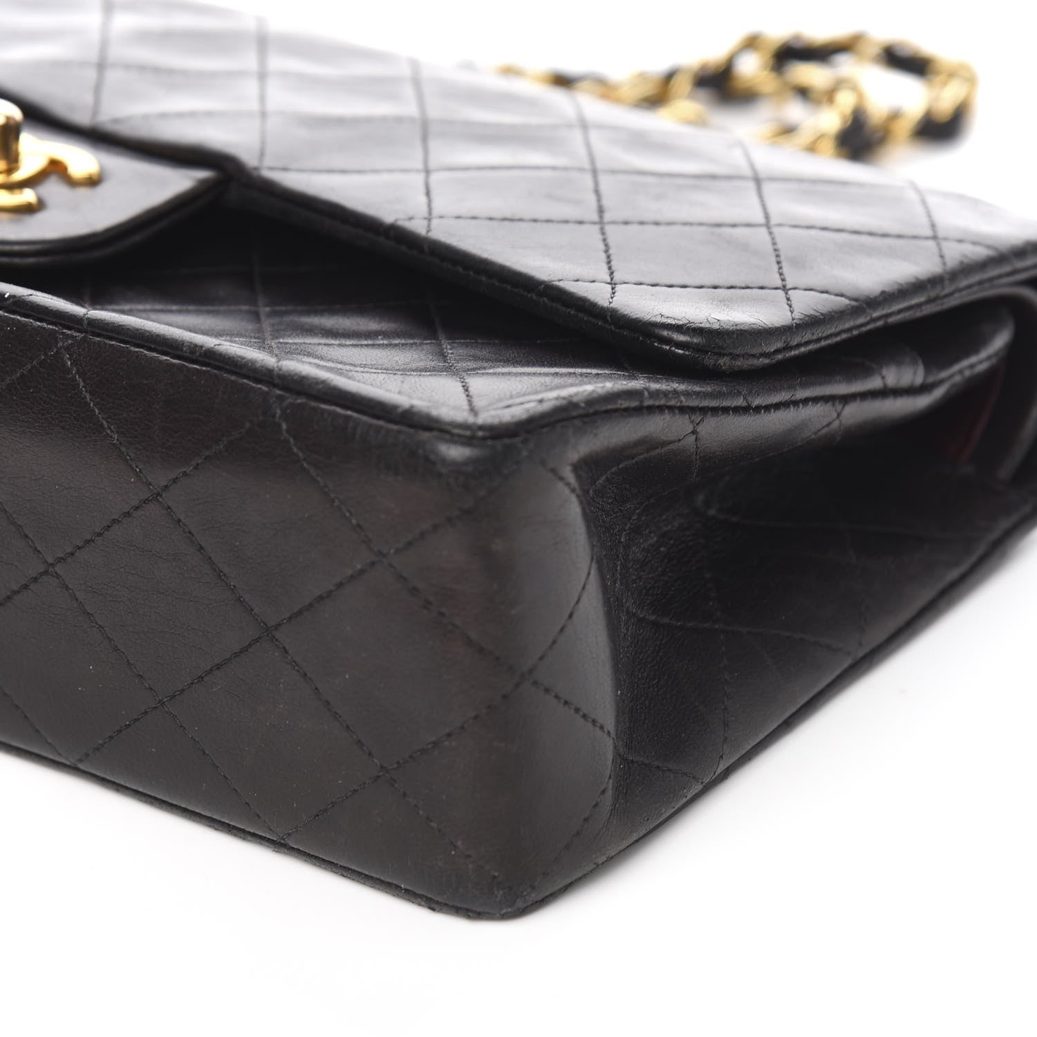 Chanel Lambskin Quilted Medium Double Flap Black 9 of 11