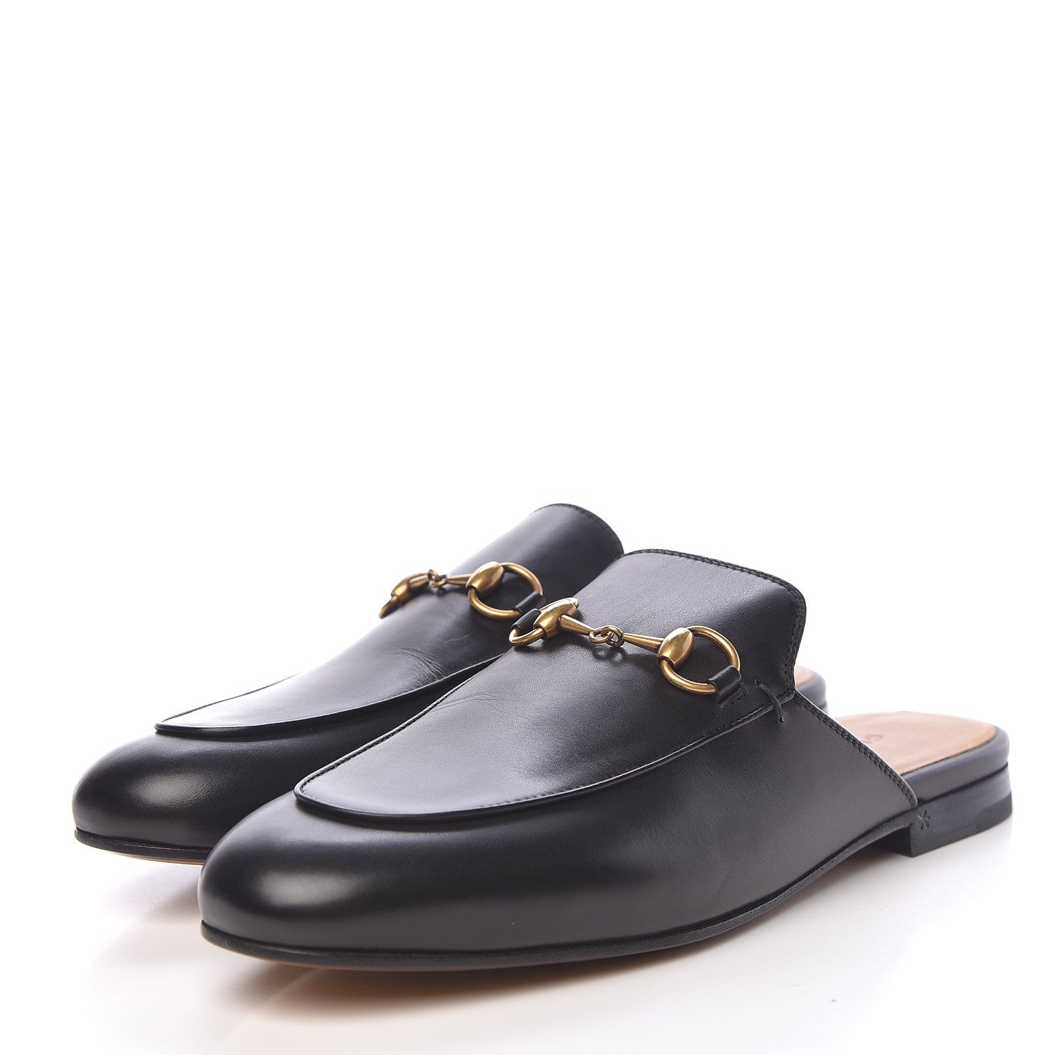 Gucci Calfskin Womens Princetown Slippers 37 Black 3 of 10