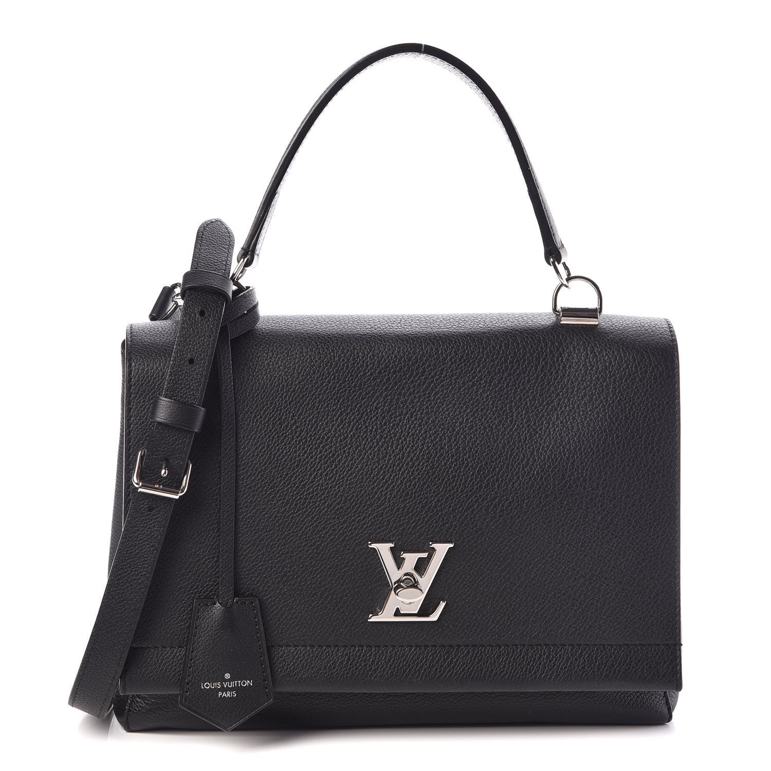 Louis Vuitton Soft Calfskin Lockme II Top Handle Black 1 of 9