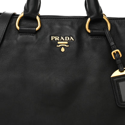 Prada Soft Calf Shopping Tote Black 8 of 15