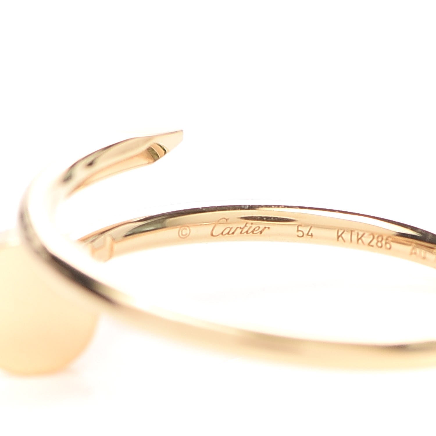 Cartier 18K Yellow Gold Small Juste Un Clou Ring 54 6.75 5 of 7