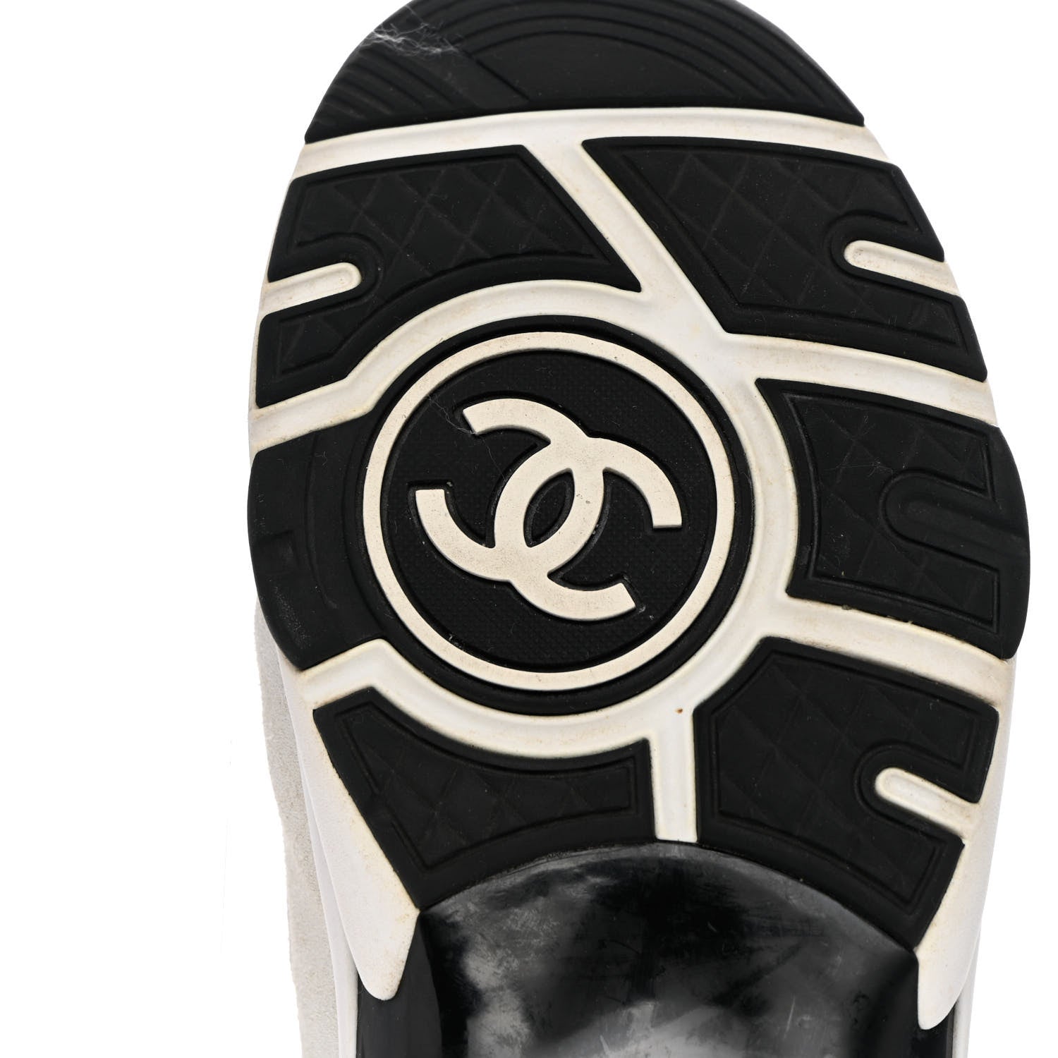 Chanel Calfskin Fabric Sneakers 39 White Silver Fluo Pink 8 of 13