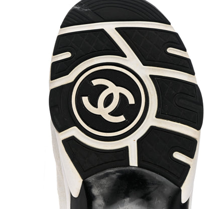Chanel Calfskin Fabric Sneakers 39 White Silver Fluo Pink 8 of 13