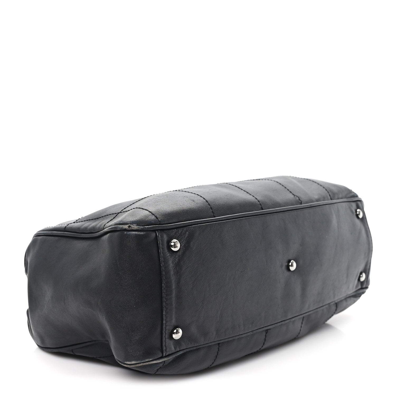 Chanel Lambskin Square Stitched Large Tote  Black 4 of 12