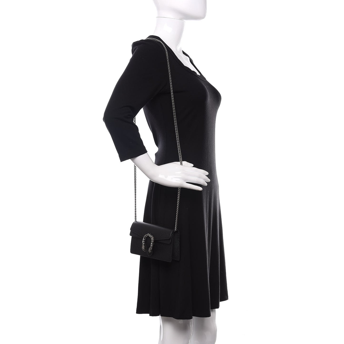 Calfskin Super Mini Dionysus Shoulder Bag Black