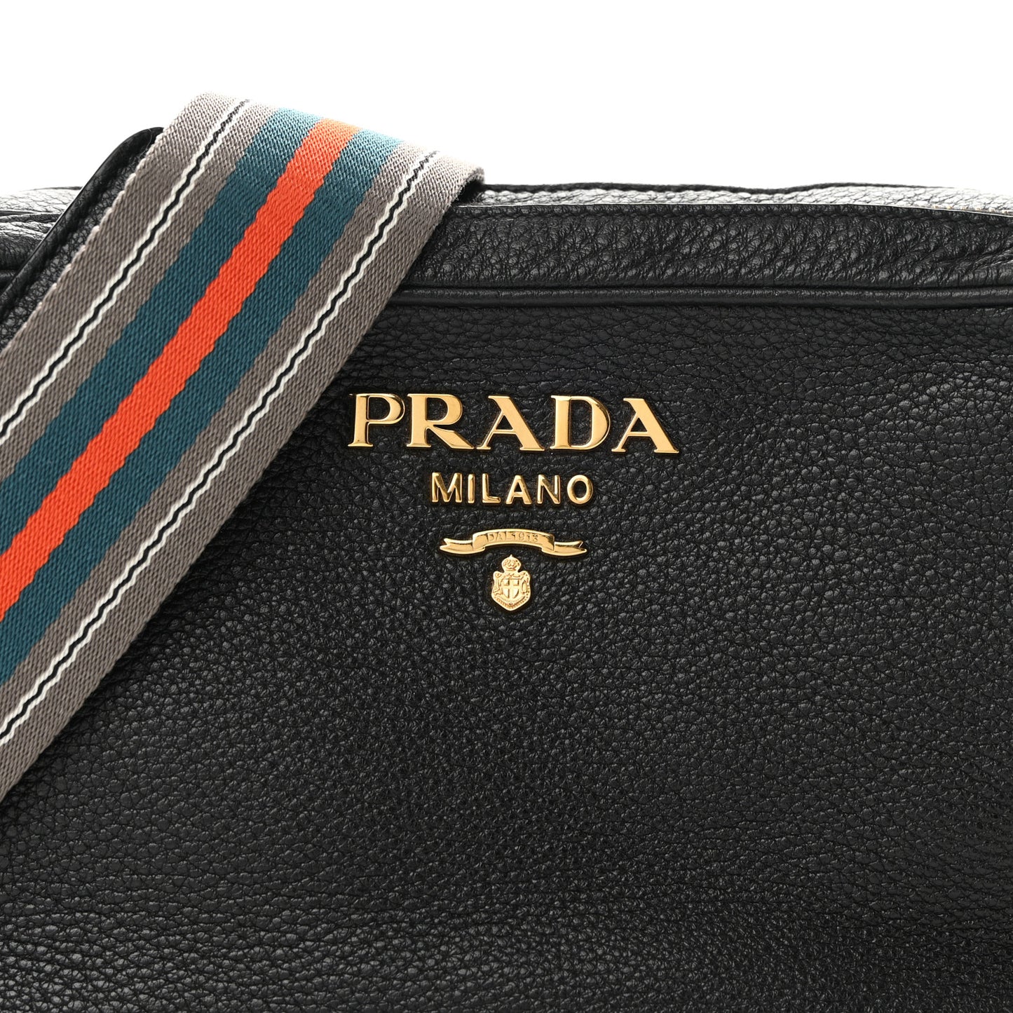 Vitello Daino Medium Double Zip Shoulder Bag Black