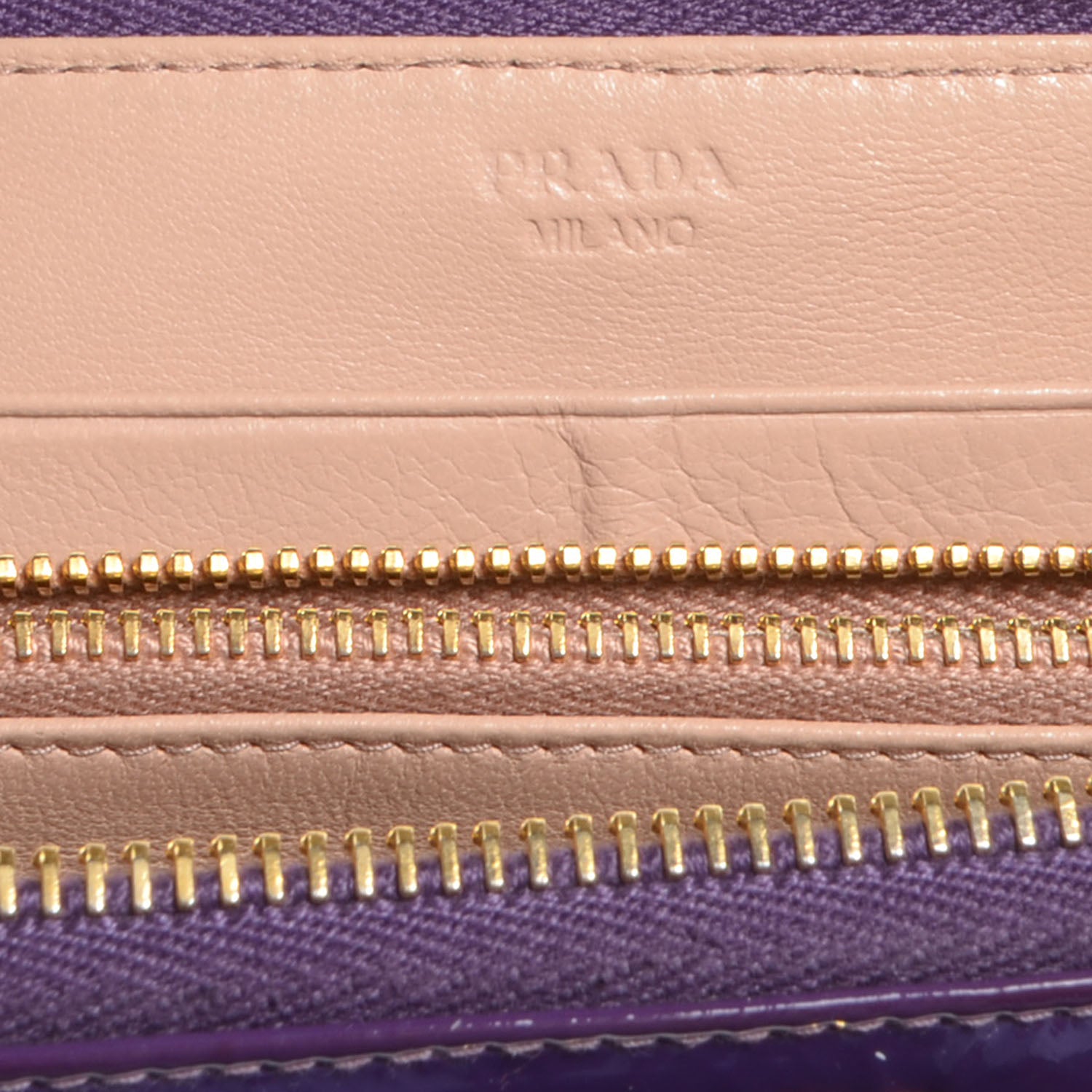 Prada Vernice Zip Around Wallet Purple Ciclamino 7 of 10
