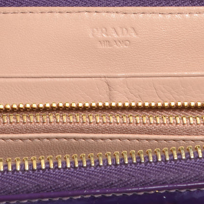 Prada Vernice Zip Around Wallet Purple Ciclamino 7 of 10