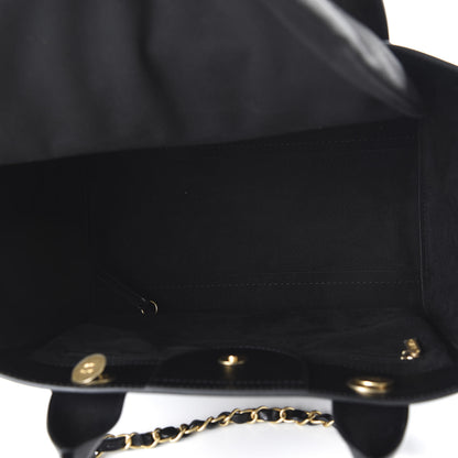 Chanel Caviar Small Studded Deauville Tote Black 5 of 10