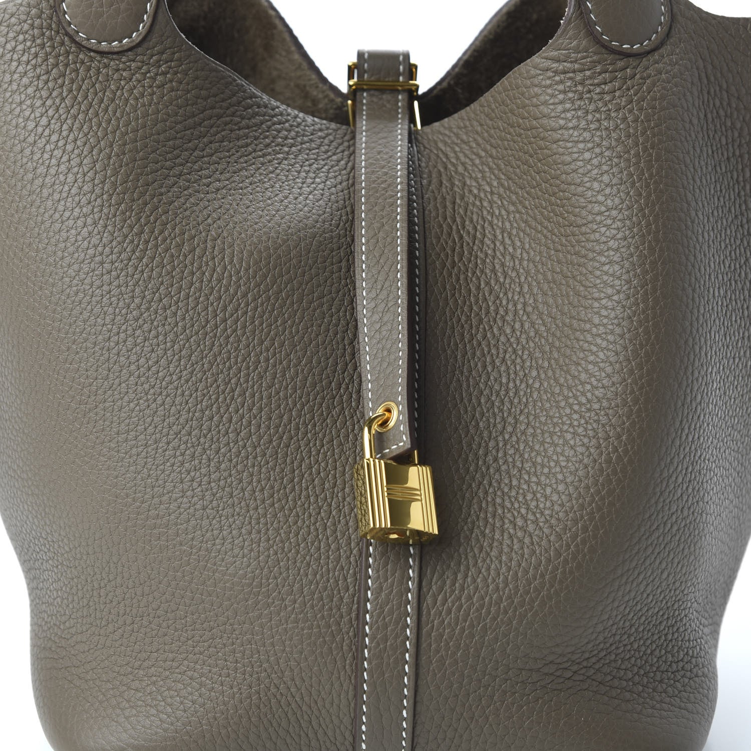 Hermes Taurillon Clemence Picotin Lock 22 MM Etoupe 9 of 10