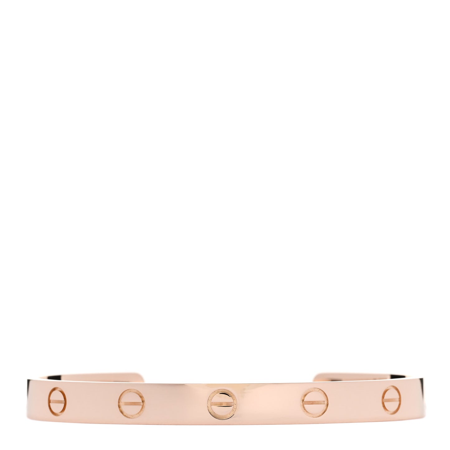 18K Pink Gold LOVE Cuff Bracelet 17
