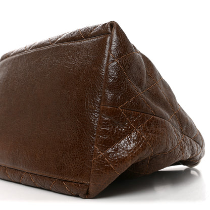 Chanel Glazed Calfskin On The Road Drawstring Tote Brown 8 of 8