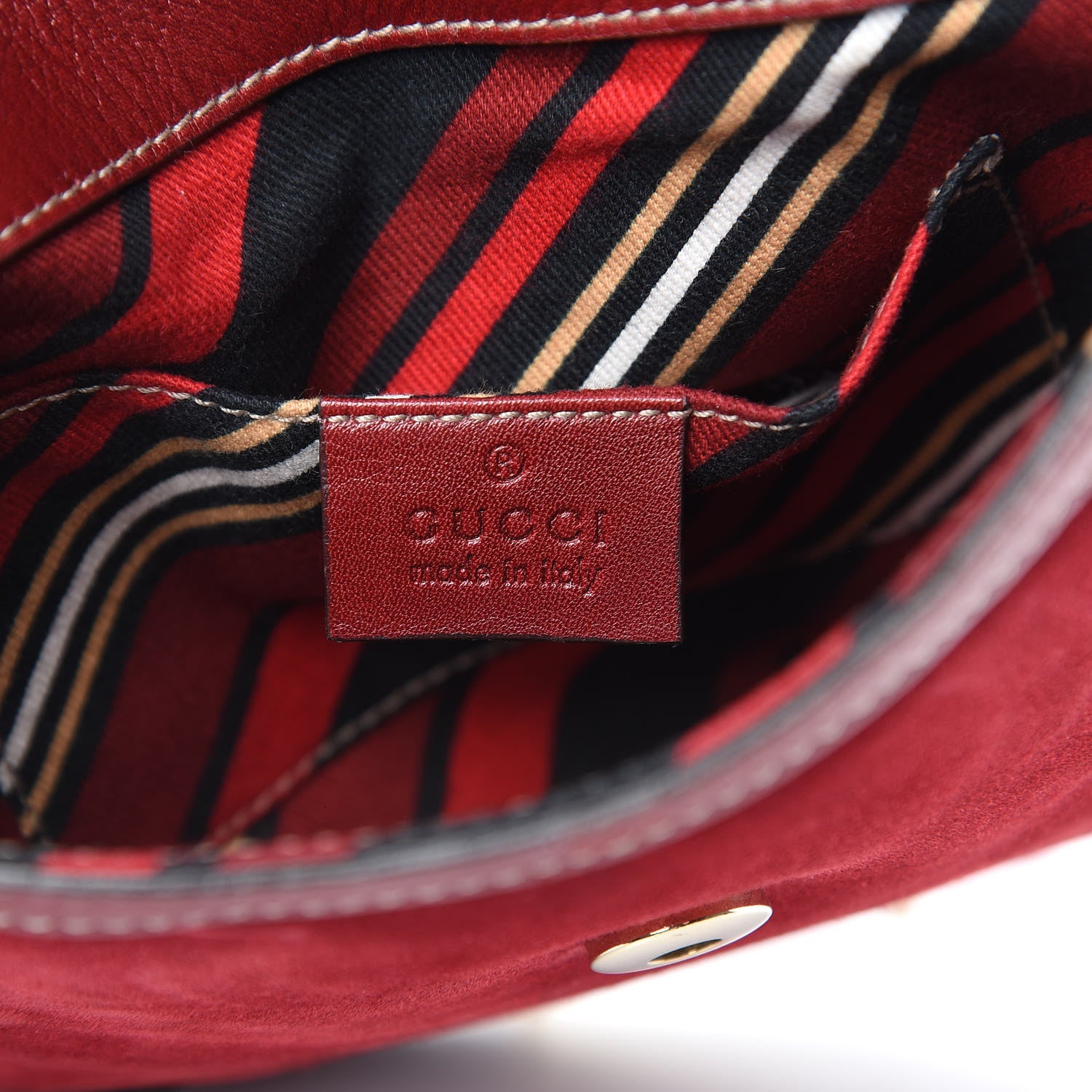 Gucci Suede Small Britt Tassel Shoulder Bag Dark Red 6 of 16