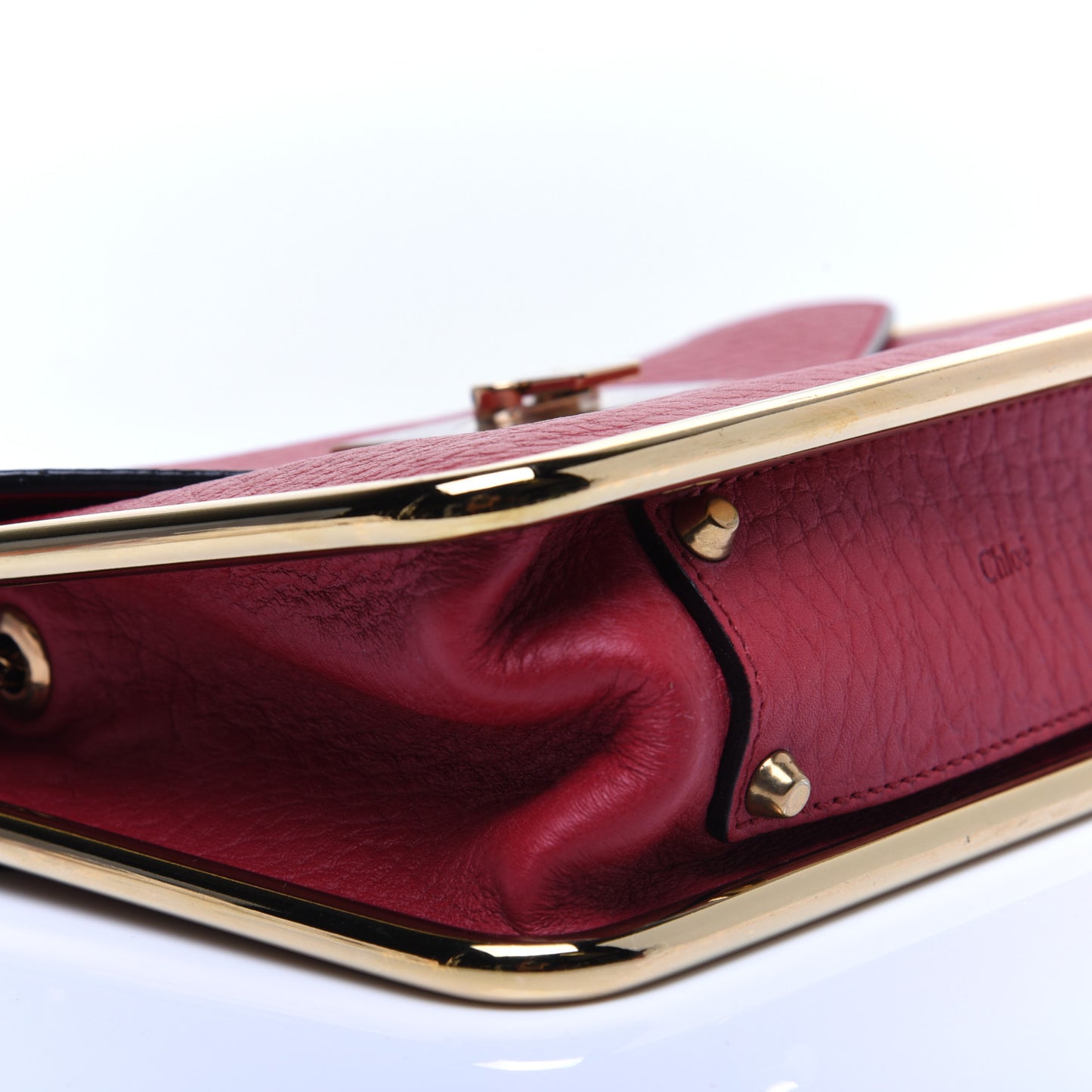 Grained Calfskin Small Sally Flap Bag Red