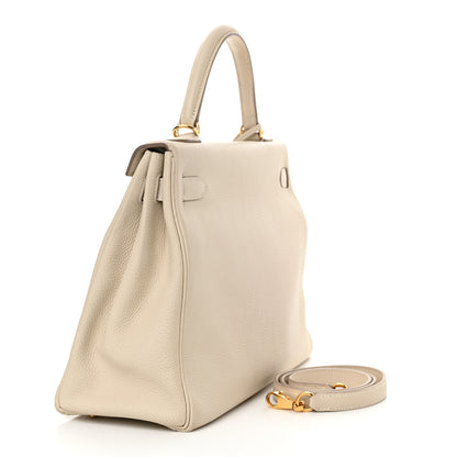 Hermes Togo Kelly Retourne 32 Craie 3 of 26