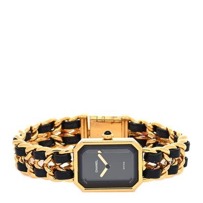 Chanel Stainless Steel Lambskin 20mm Chain Premiere Quartz Watch Gold L 2 of 4