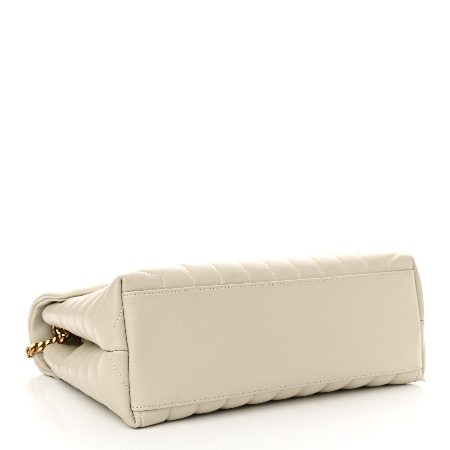 Saint Laurent Calfskin Y Quilted Monogram Medium Loulou Chain Satchel Crema Soft 4 of 15