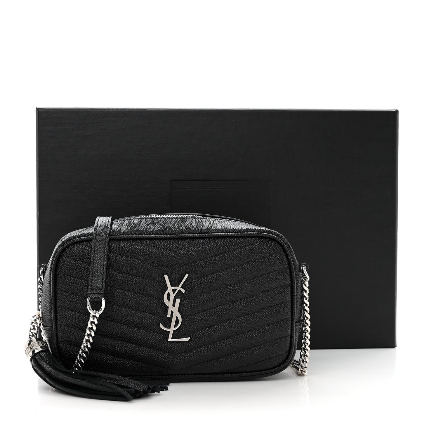 Grain De Poudre Matelasse Monogram Mini Lou Camera Bag Black