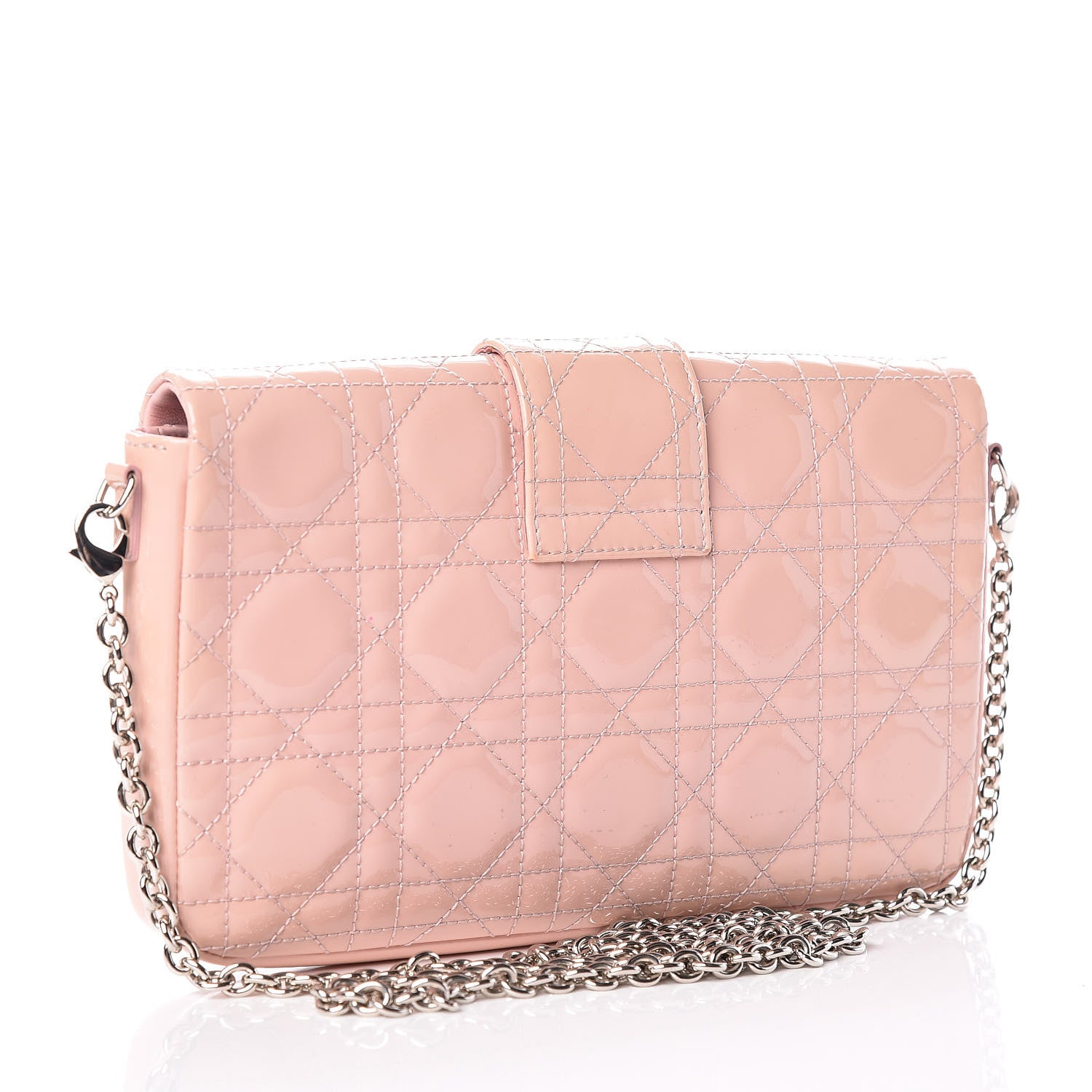 Christian Dior Patent Cannage New Lock Pouch Light Pink 4 of 14