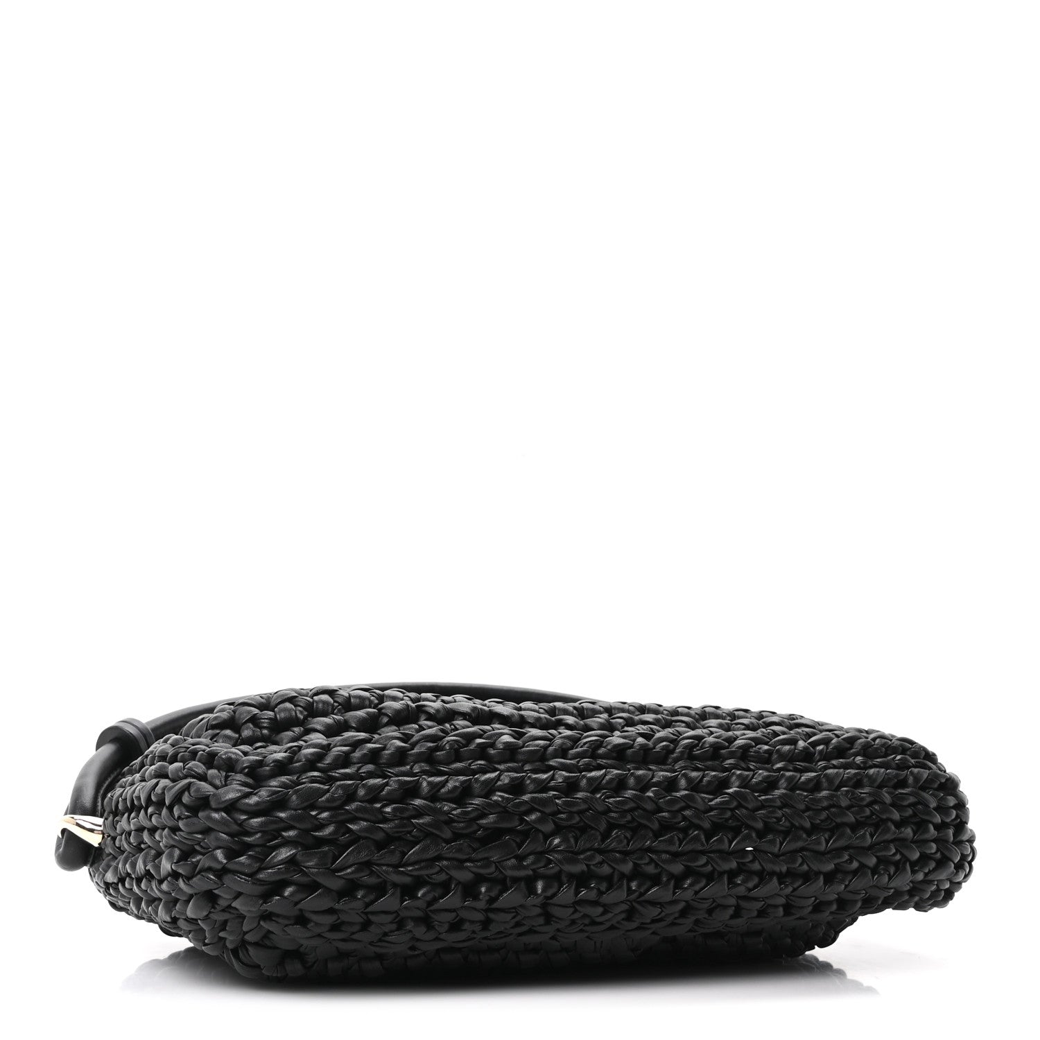 Gucci Calfskin Crochet GG Marmont Shoulder Bag Black 4 of 10