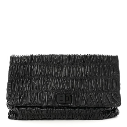 Prada Nappa Gaufre Pochette Clutch Black 1 of 10