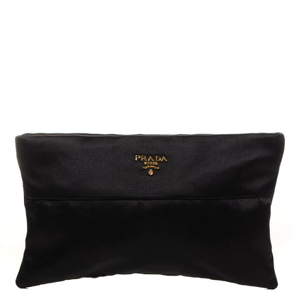 Prada Satin Evening Clutch Black 1 of 10